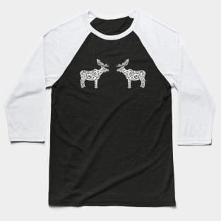 Elks or Mooses in Love - cool animal design - on dark colors Baseball T-Shirt